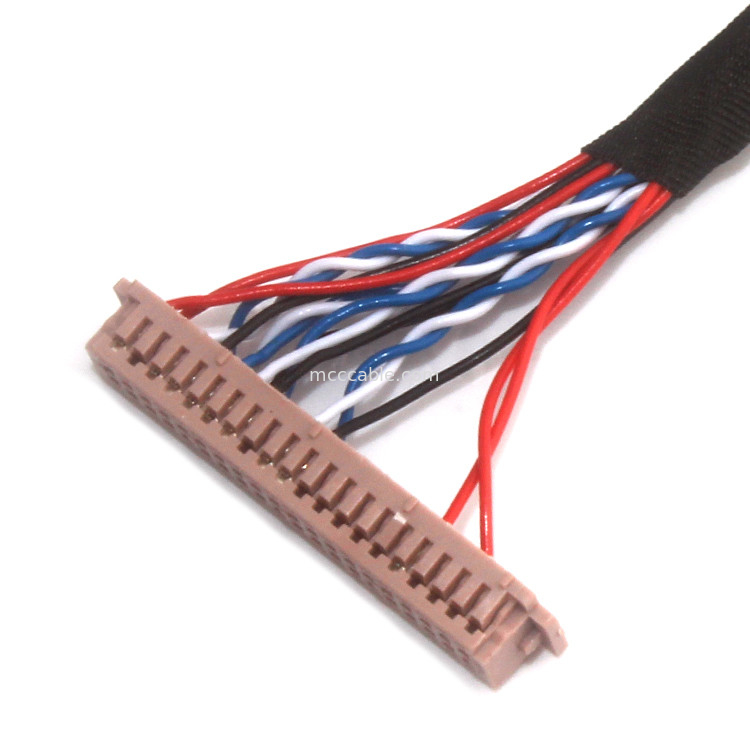 الملعب 1.25mm Lvds Cable Assembly  DF13-40DS-1.25C to Df 19g-20s
