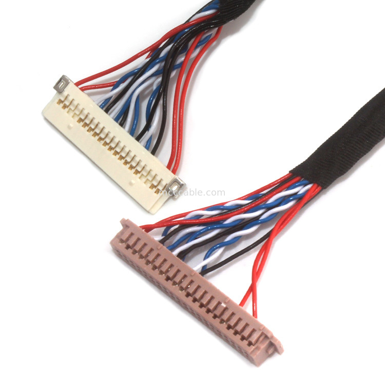 الملعب 1.25mm Lvds Cable Assembly  DF13-40DS-1.25C to Df 19g-20s
