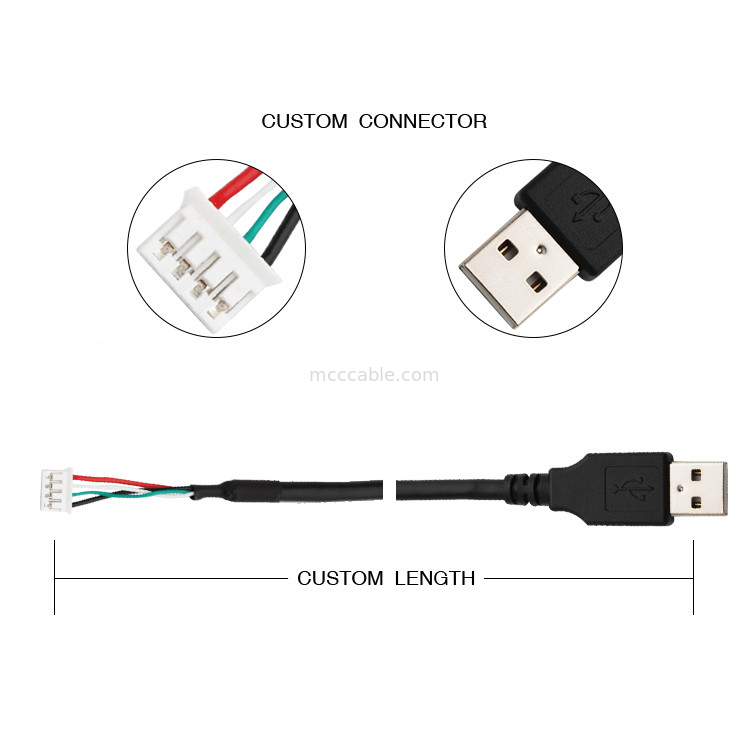 28AWG USB 2.0 إلى JST SPH-4 مخصص سلك تسخير 9 دبوس موصل عرض lvds