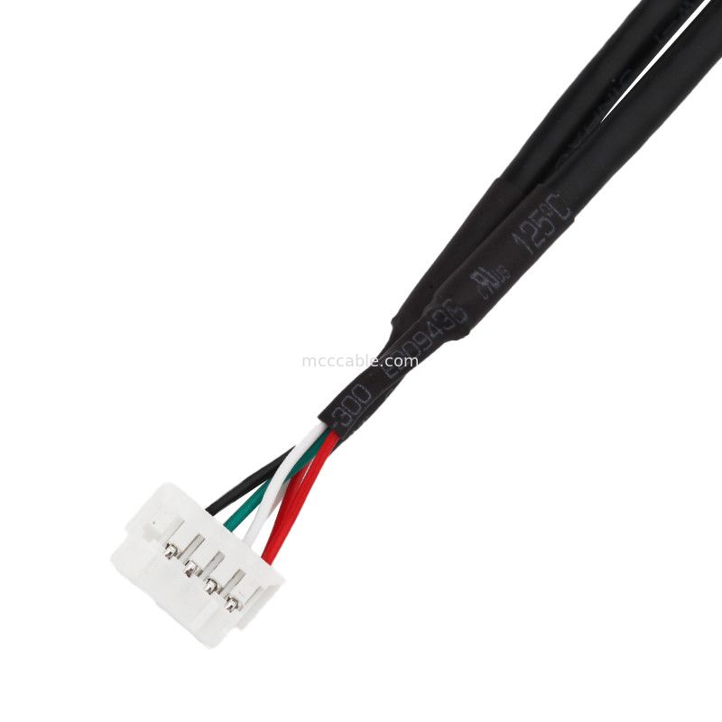 HSG 100 مم طول سلك تسخير تجميع 2 × 5 دبوس أسود إلى PHD-2 × 5P
