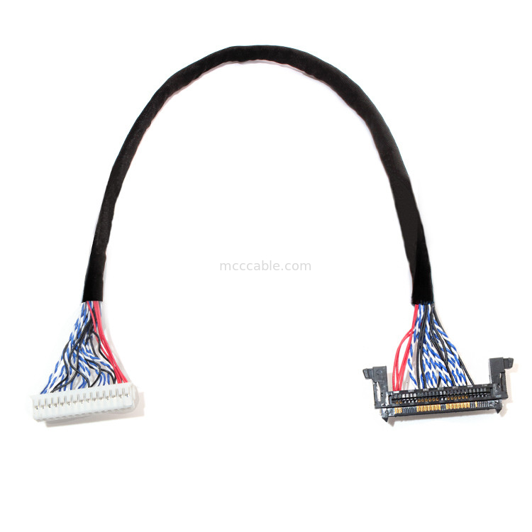 26AWG Lcd LVDS كابل الجمعية 1.0 مم الملعب JAE Fix-30ssl-Hf إلى  Df13 EDP