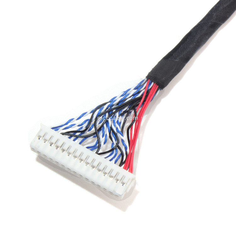 26AWG Lcd LVDS كابل الجمعية 1.0 مم الملعب JAE Fix-30ssl-Hf إلى  Df13 EDP