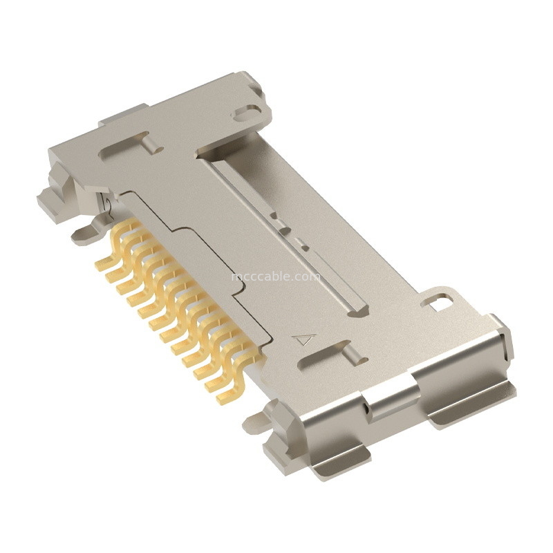 12Pin 20633-212T-01S وصلة لجميع الكابلات المكافئة الميكرو 0.4 ملم مسافة نوع التزاوج الأفقي