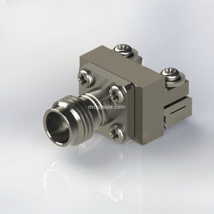 الحاجز RF موصل محوري 1.85 ملم لحام حافة جبل ثنائي الفينيل متعدد الكلور RF موصل مستقيم