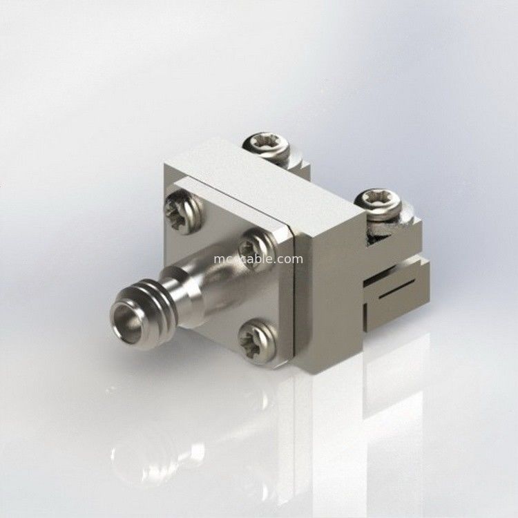 الحاجز RF موصل محوري 1.85 ملم لحام حافة جبل ثنائي الفينيل متعدد الكلور RF موصل مستقيم