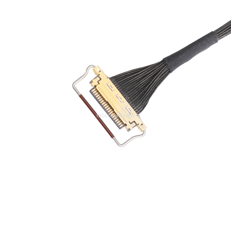 مجموعة كبلات OEM Lvds 0.5 مم الملعب 20453-220t-03 نوع التزاوج الأفقي موصل متحد المحور