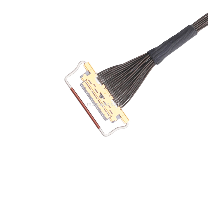 مجموعة كبلات OEM Lvds 0.5 مم الملعب 20453-220t-03 نوع التزاوج الأفقي موصل متحد المحور