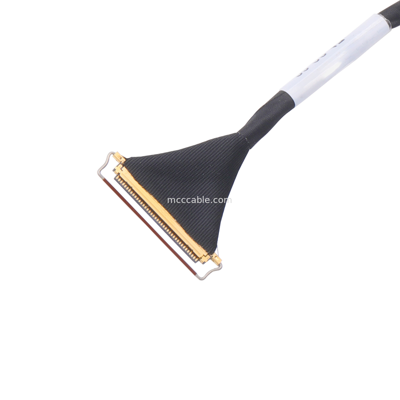مخصص 40 دبوس Lvds كابل الجمعية 0.5 مللي متر الملعب LCD lvds كابل التزاوج الأفقي نوع الموصل الصغير المحوري
