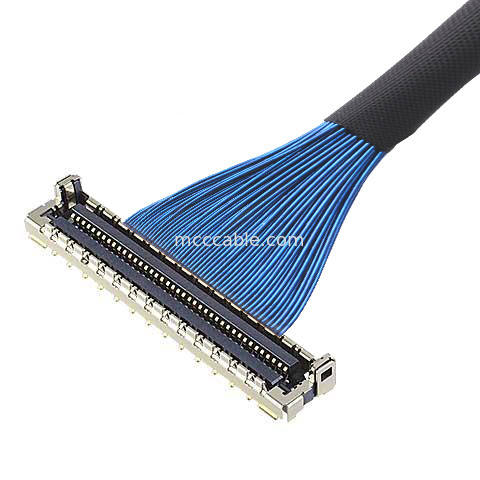 كابل ميكرو كوكس 30P 20878-030T-01 كابل LVDS الميكرو كوكسي مع الدرع الإلكتروني والقفل الميكانيكي