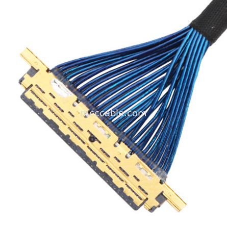 ميكرو كواكسيال 20453-230T-03 إلى 20453-230T-03 Lvds Edp كابل التجميع 0.5mm Pitch