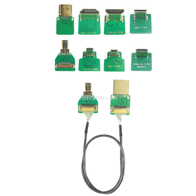 محولات الموصولات ®-VS 20525-020E-02 إلى 0.4mm Pitch Hd Hdmi Adapter Type mini Hdmi-C حسب الطلب