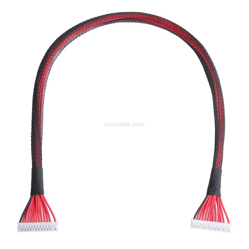 ربط العرض الالكتروني JST PH-14P ربط كابل مخصص OEM / ODM ROHS