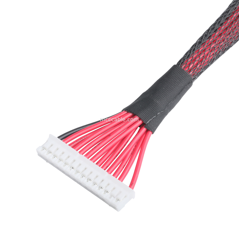 ربط العرض الالكتروني JST PH-14P ربط كابل مخصص OEM / ODM ROHS