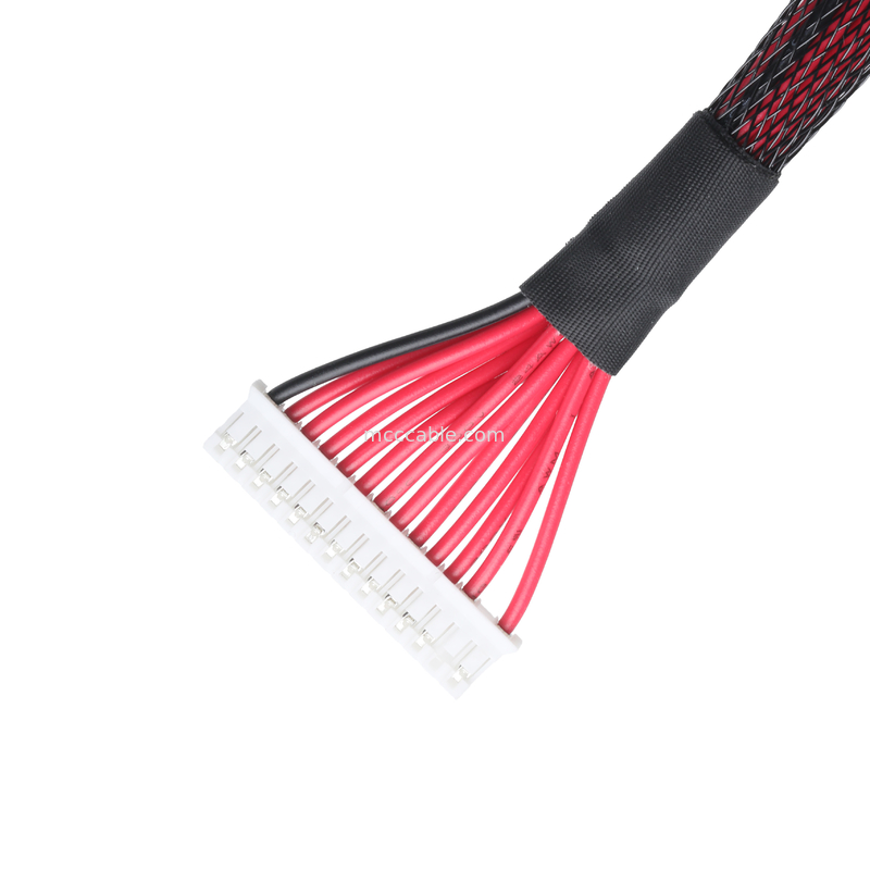 ربط العرض الالكتروني JST PH-14P ربط كابل مخصص OEM / ODM ROHS
