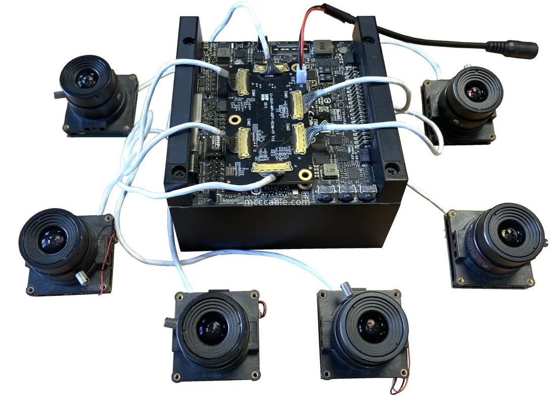 ميكرو كوكس LI-JXAV-MIPI-ADPT-6CAM إلى LI-IMX290-MIPI-M12 FAW-1233-03 كابل Nvidia Camera Board و Design Camera Connecto