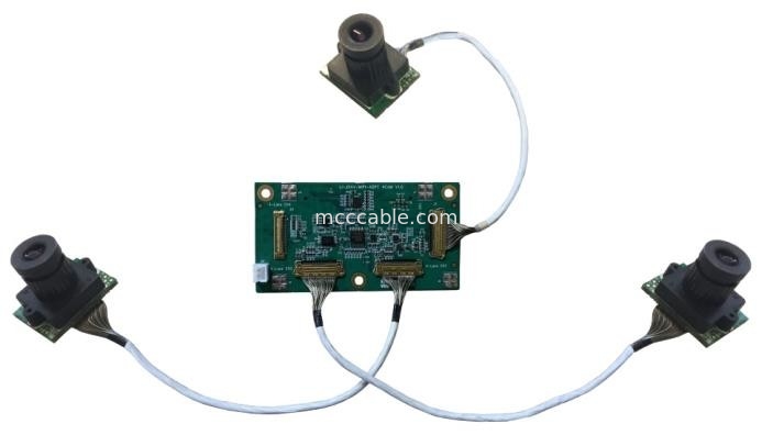 لوحة الكاميرا Micro Coax LI-JXAV-MIPI-ADPT-4CAM ومكونات الكاميرا FAW-1233-02 كابل OEM / ODM