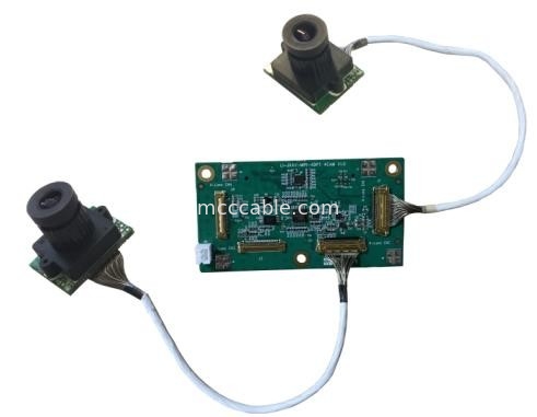 لوحة الكاميرا Micro Coax LI-JXAV-MIPI-ADPT-4CAM ومكونات الكاميرا FAW-1233-02 كابل OEM / ODM
