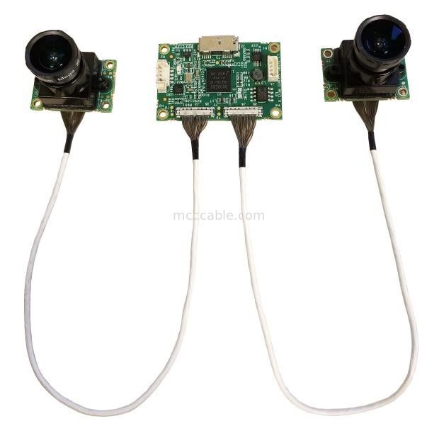 ميكرو كوكس LI-JXAV-MIPI-ADPT-6CAM إلى LI-IMX290-MIPI-M12 FAW-1233-03 كابل Nvidia Camera Board و Design Camera Connecto