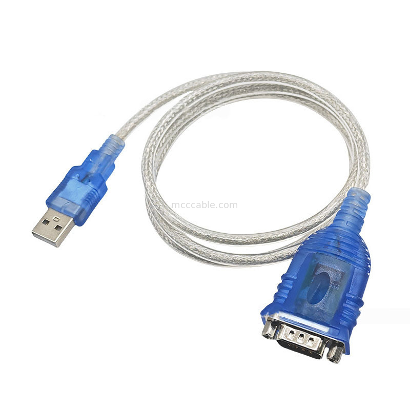 PL2303GT USB إلى كابل متسلسل USB-A إلى DB-9P واجهة رابط ، بروتوكول RS232-340 متسلسل ، يدعم طول الكابل المخصص