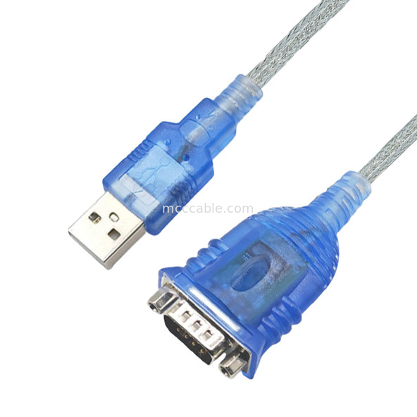 PL2303GT USB إلى كابل متسلسل USB-A إلى DB-9P واجهة رابط ، بروتوكول RS232-340 متسلسل ، يدعم طول الكابل المخصص