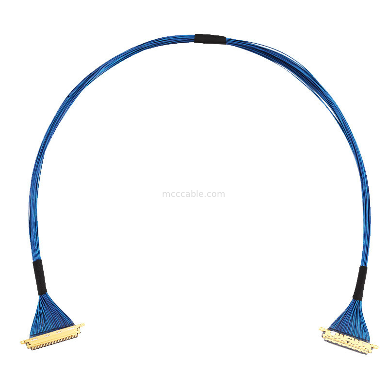 ميكرو كواكسيال 20453-230T-03 إلى 20453-230T-03 Lvds Edp كابل التجميع 0.5mm Pitch