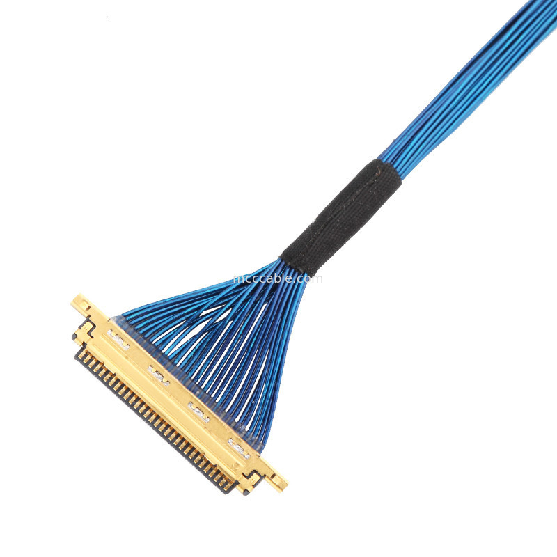 ميكرو كواكسيال 20453-230T-03 إلى 20453-230T-03 Lvds Edp كابل التجميع 0.5mm Pitch