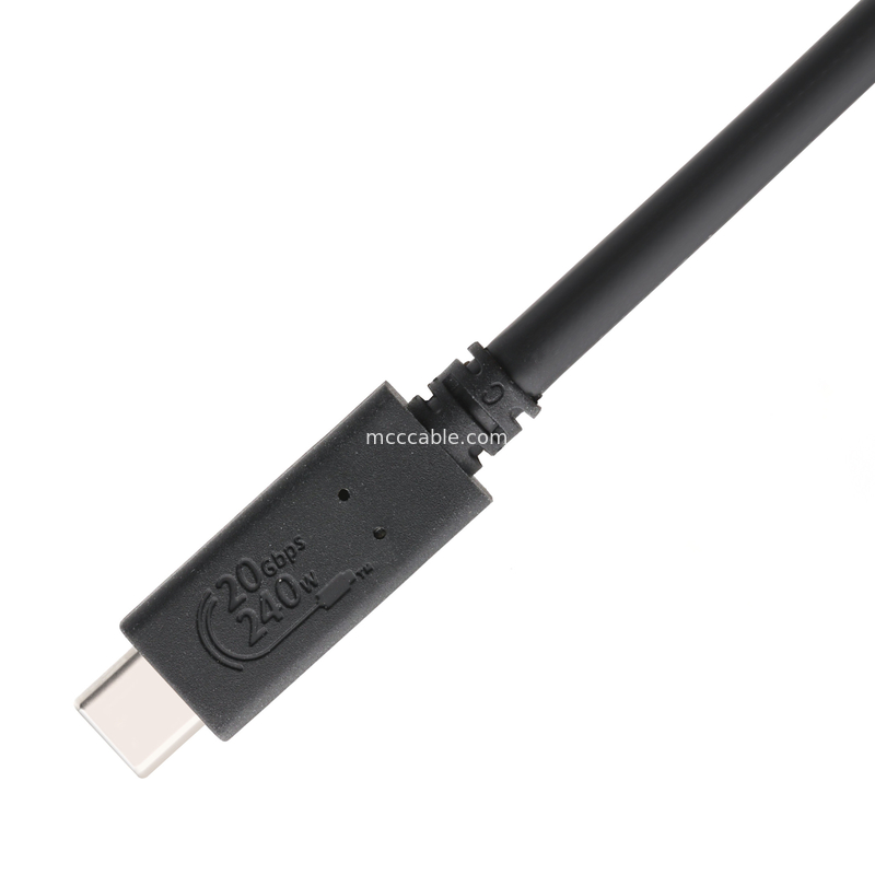 كابلات USB4 8K 240W 20Gbps كابل USB4 من الدرجة الصناعية معدل نقل فائق السرعة شحن فائق السرعة