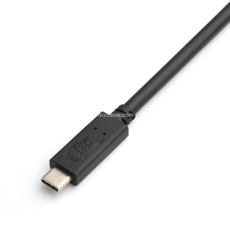 كابلات USB4 8K 240W 20Gbps كابل USB4 من الدرجة الصناعية معدل نقل فائق السرعة شحن فائق السرعة