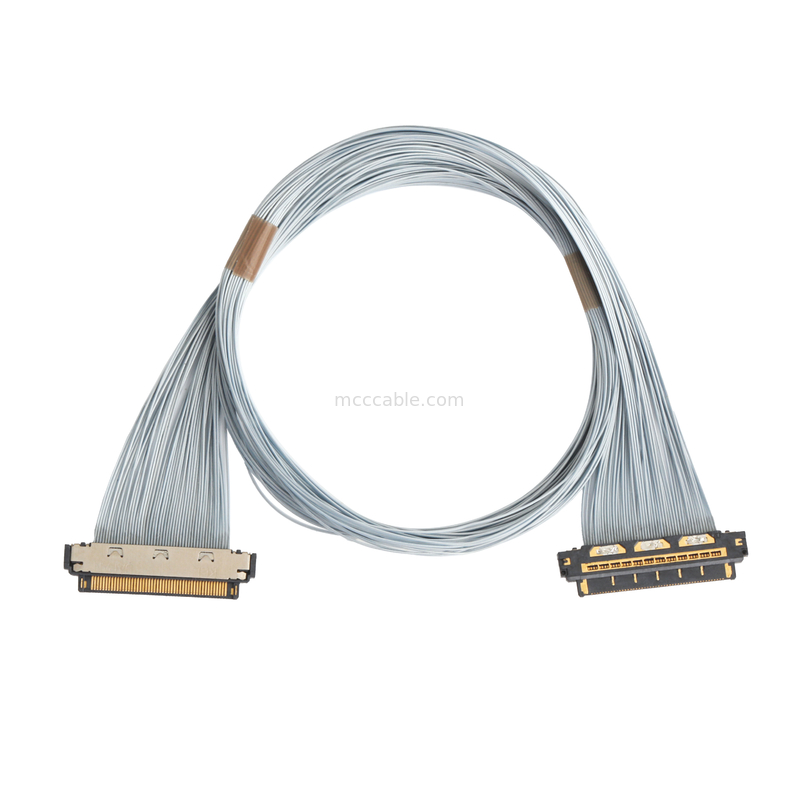 كيل XSL20-48S كابل ميكرو كوكس، 0.25mm Pitch، 44AWG PFA، ملصق UV مزدوج