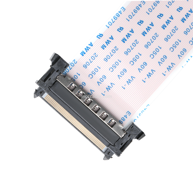 كابل FFC RE51 ذو 51 سنًا، مسافة 0.5 مم، UL489701، محمي من EMI، معدل بيانات 2 جيجابت في الثانية