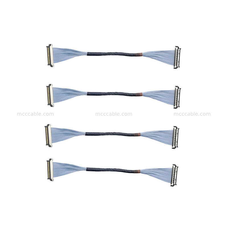 كابل محوري دقيق USL20-30SS-050C بحجم 0.4 مم مقاوم للصدمات والاهتزاز من الدرجة العسكرية للكاميرات التكتيكية