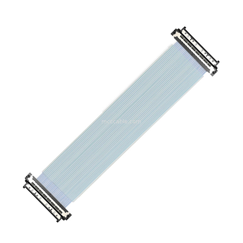 كابل محوري دقيق USL20-30SS-040BH 0.4 مم مُحسّن لـ 56 جيجابت في الثانية PAM4 للوحات مُسرّع الذكاء الاصطناعي