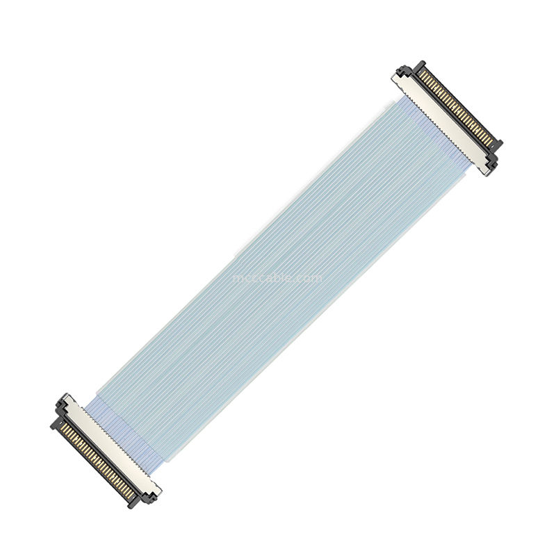 تجميع كابل متحد المحور دقيق USL20-30SS-045CH 0.4 مم متوافق مع PCIe Gen5 لوحدات معالجة الذكاء الاصطناعي الطرفية