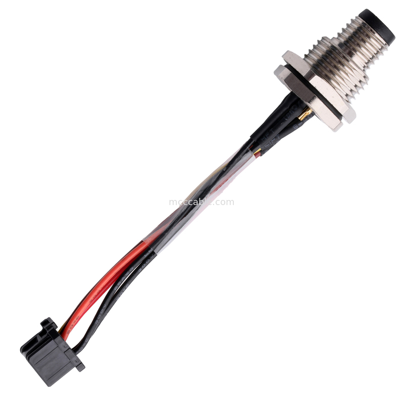 IP67 Waterproof Wire-to-Wire Cable – M8 Male to 1.25mm Pitch Connector – UL1061