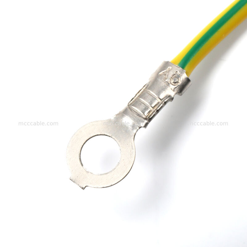 تجميع سلك الطاقة من النوع IEC C14 المثبت على اللوحة إلى النوع C13 مع سلك أرضي