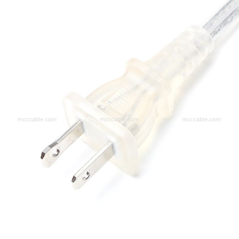 تجميع سلك الطاقة ذو الطرفين الشفاف المقطب حسب الطلب مع كابل 18AWG SPT-2