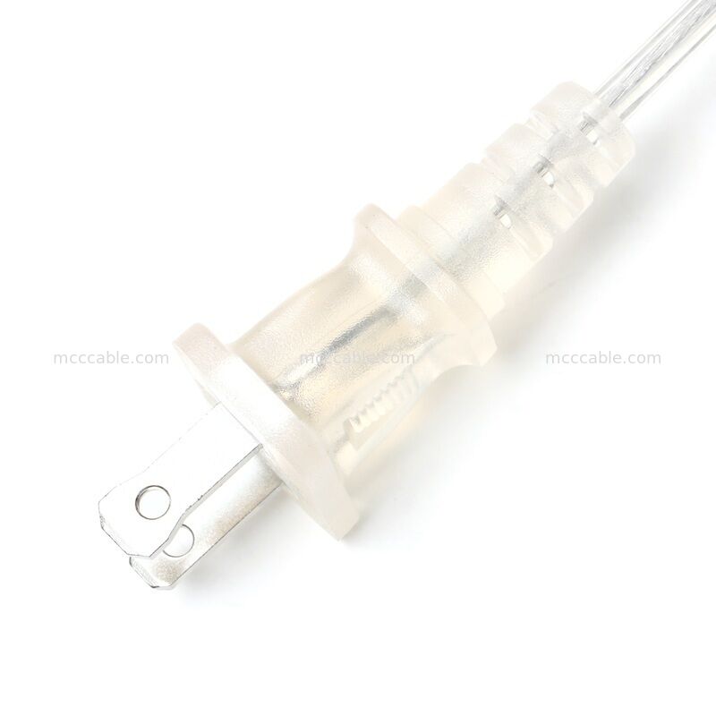 تجميع سلك الطاقة ذو الطرفين الشفاف المقطب حسب الطلب مع كابل 18AWG SPT-2