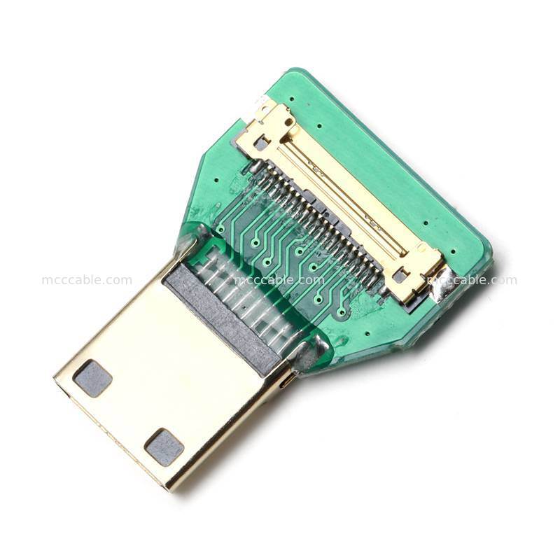 تجميع كابل ميكرو HDMI مخصص إلى كابل ميكرو HDMI ميكرو كوكسي لأنظمة العرض المدمجة