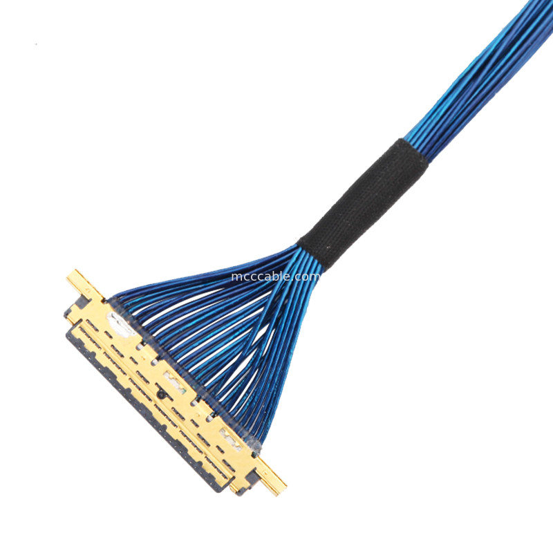 ميكرو كواكسيال 20453-230T-03 إلى 20453-230T-03 Lvds Edp كابل التجميع 0.5mm Pitch